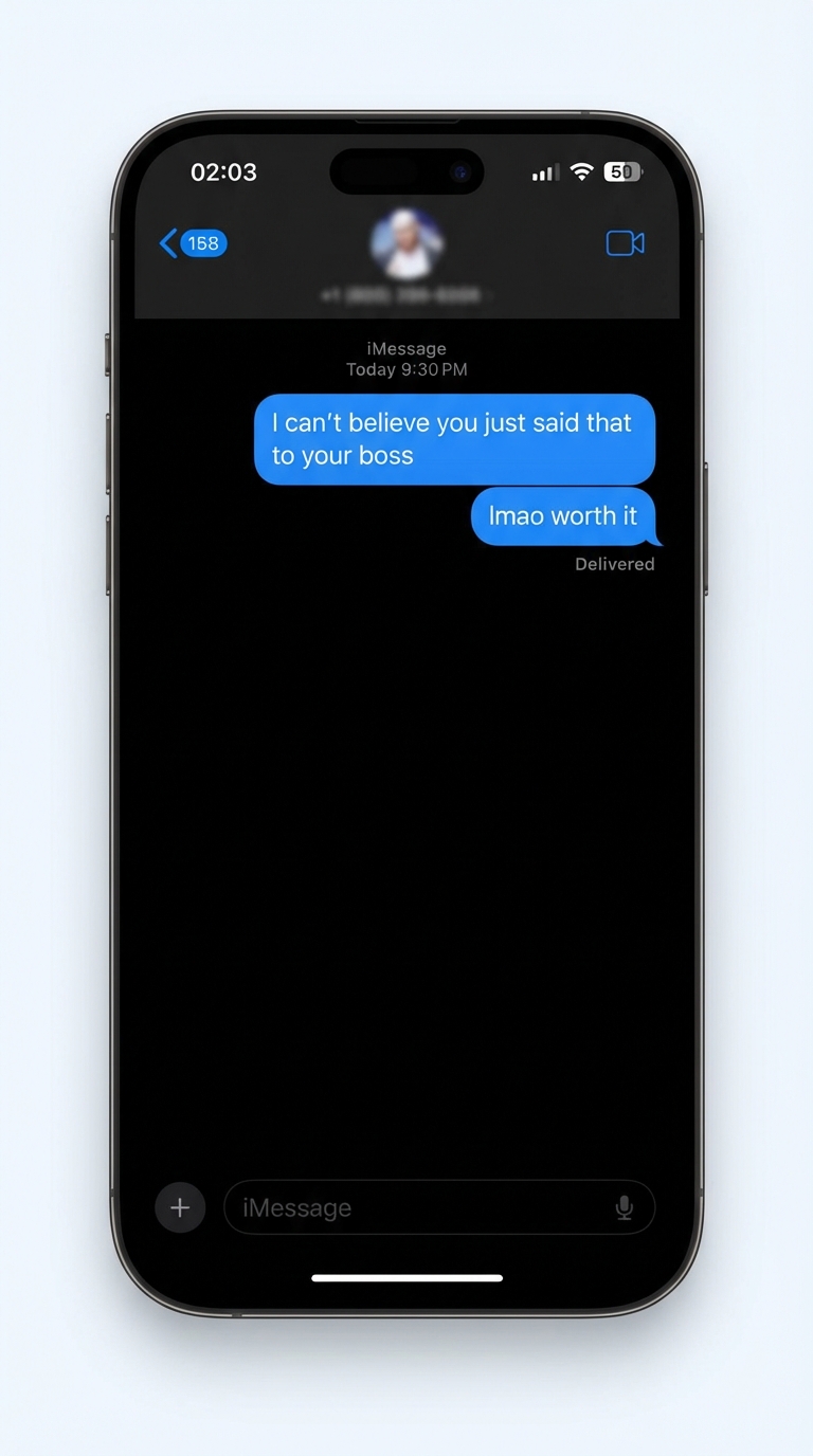 iMessage screenshot